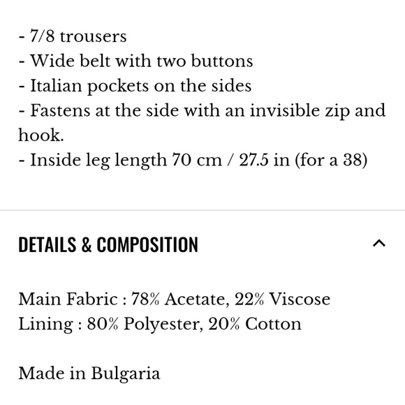 Nwt! Sezane Georges trouser caramel - Picture 3 of 8